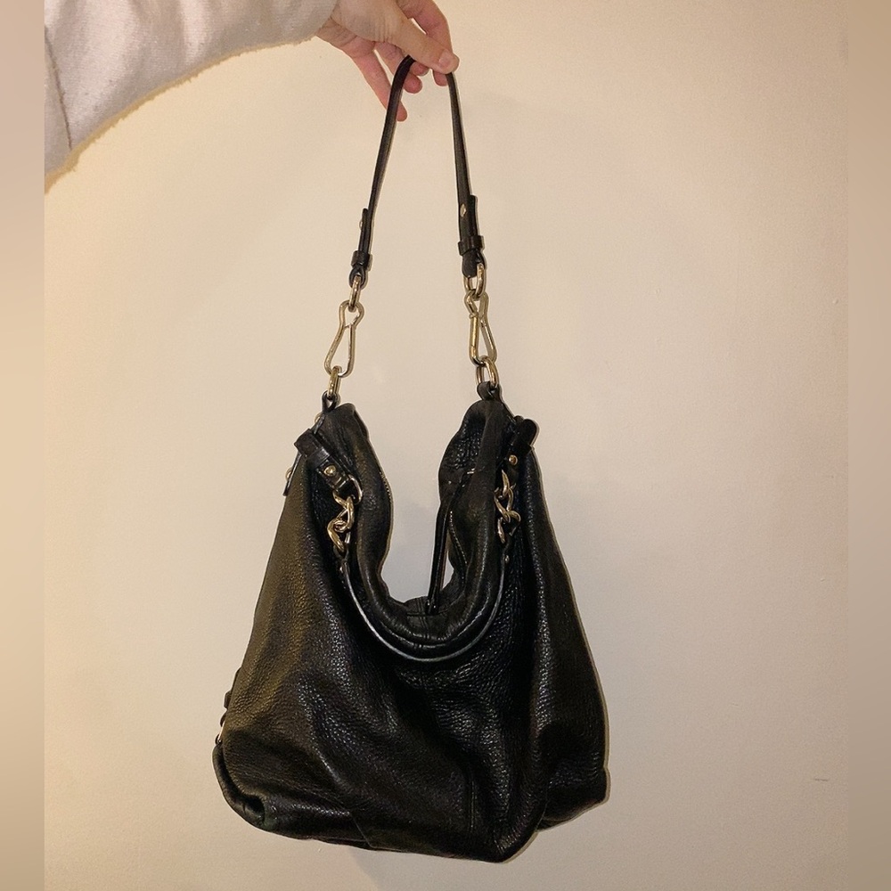 Coach Brooke Hobo Slouchy Bag Medium Black Leather - Picture 8 of 11